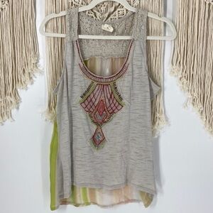Anthropologie One September Bohemian Tank Top - S